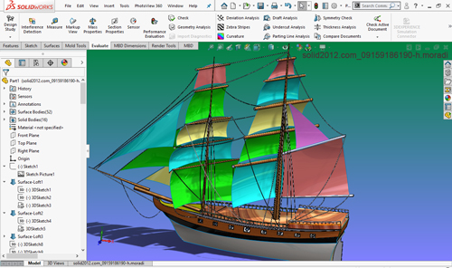 آموزش سالیدورک ۲۰۱۹ فیلم طراحی مدل کشتی- SOLIDWORKS